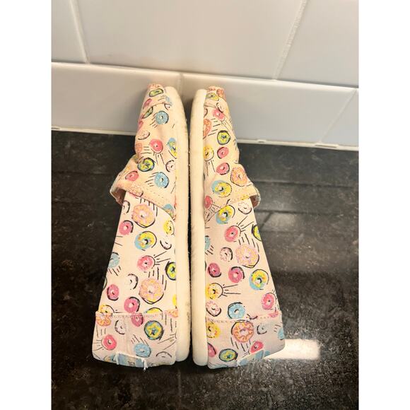 Toms Alpargata Girls Donuts Canvas Slip-On Flat Shoes Summer Multicolor Size 1 - Picture 8 of 10